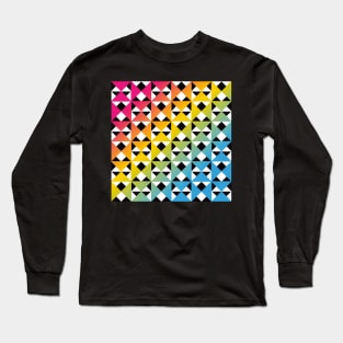 Rainbow Triangle Pattern v4 Long Sleeve T-Shirt